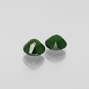 Pedras preciosas de diopsídio de cromo verde natural de  ct, corte redondo, VVS-VS
