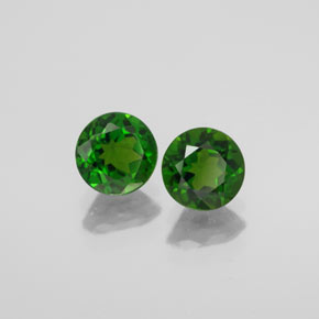Pedras preciosas de diopsídio de cromo verde natural de  ct, corte redondo, VS