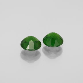 Pedras preciosas de diopsídio de cromo verde natural de  ct, corte redondo, VS