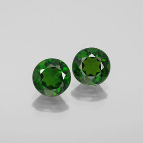 Pedras preciosas de diopsídio de cromo verde natural de  ct, corte redondo, VVS