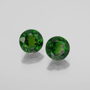 Pedras preciosas de diopsídio de cromo verde natural de  ct, corte redondo, VVS