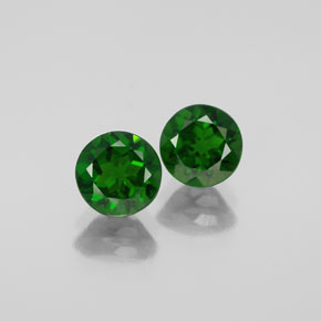 Pedras preciosas de diopsídio de cromo verde natural de  ct, corte redondo, VVS-VS