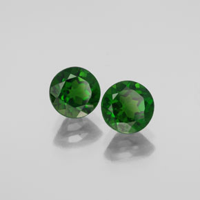 Pedras preciosas de diopsídio de cromo verde natural de  ct, corte redondo, VVS-VS