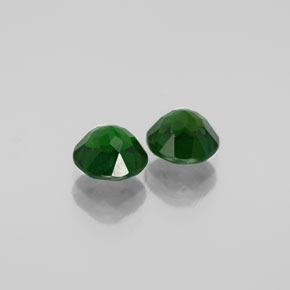 Pedras preciosas de diopsídio de cromo verde natural de  ct, corte redondo, VS
