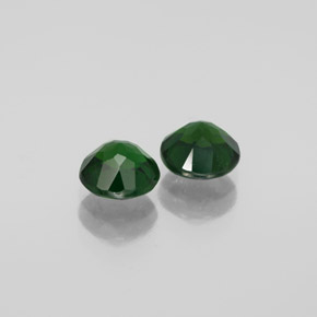 Pedras preciosas de diopsídio de cromo verde natural de  ct, corte redondo, VS
