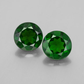 Pedras preciosas de diopsídio de cromo verde natural de  ct, corte redondo, VVS-VS
