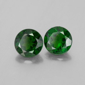 Pedras preciosas de diopsídio de cromo verde natural de  ct, corte redondo, VVS-VS