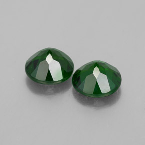Pedras preciosas de diopsídio de cromo verde natural de  ct, corte redondo, VVS-VS