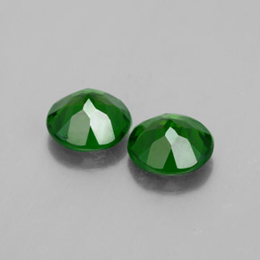 Pedras preciosas de diopsídio de cromo verde natural de  ct, corte redondo, VS