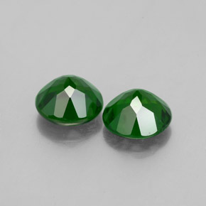 Pedras preciosas de diopsídio de cromo verde natural de  ct, corte redondo, VS