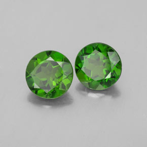 Pedras preciosas de diopsídio de cromo verde natural de  ct, corte redondo, VVS-VS