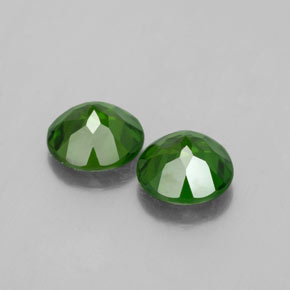 Pedras preciosas de diopsídio de cromo verde natural de  ct, corte redondo, VVS-VS