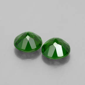Pedras preciosas de diopsídio de cromo verde natural de  ct, corte redondo, VS
