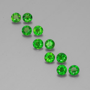 Pedras preciosas de diopsídio de cromo verde natural de  ct, corte redondo, VS