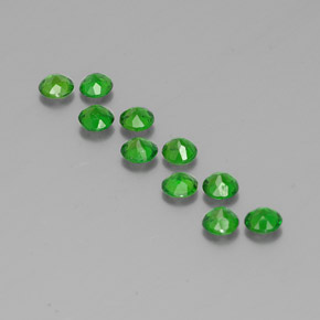 Pedras preciosas de diopsídio de cromo verde natural de  ct, corte redondo, VS