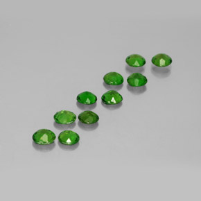 Pedras preciosas de diopsídio de cromo verde natural de  ct, corte redondo, VS