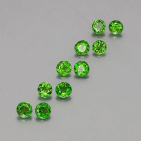 Pedras preciosas de diopsídio de cromo verde natural de  ct, corte redondo, VS-SI