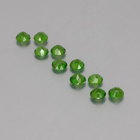 Pedras preciosas de diopsídio de cromo verde natural de  ct, corte redondo, VS-SI
