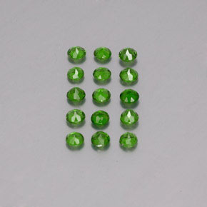 Pedras preciosas de diopsídio de cromo verde natural de  ct, corte redondo, VS