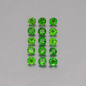 Pedras preciosas de diopsídio de cromo verde natural de  ct, corte redondo, VS