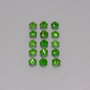 Pedras preciosas de diopsídio de cromo verde natural de  ct, corte redondo, VS