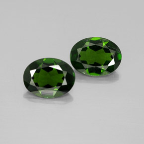 Pedras preciosas de diopsídio de cromo verde natural de  ct, corte oval, VS