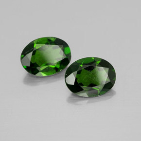 Pedras preciosas de diopsídio de cromo verde natural de  ct, corte oval, VS