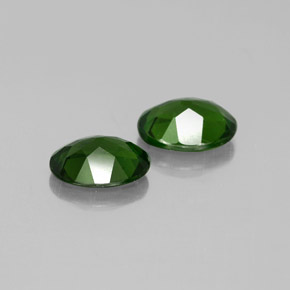 Pedras preciosas de diopsídio de cromo verde natural de  ct, corte oval, VS