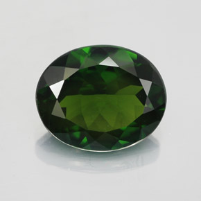 Diopsídio de cromo verde natural 3,51ct, corte oval, VS
