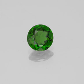 Diopsídio de cromo verde natural 0,80ct, corte redondo, VS-SI