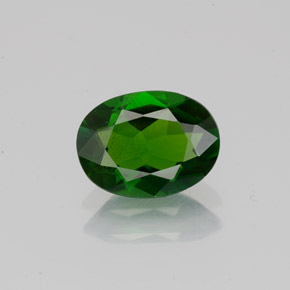 Diopsídio de cromo verde natural 1,15ct, corte oval, VS-SI