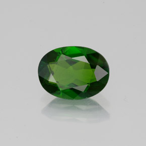 Diopsídio de cromo verde natural 1,15ct, corte oval, VS-SI