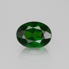 Diopsídio de Cromo Verde Natural 1.30ct, Corte Oval, VVS