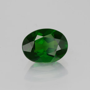 Diopsídio de Cromo Verde Natural 1.30ct, Corte Oval, VVS