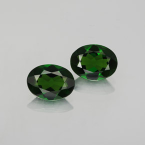 Pedras preciosas de diopsídio de cromo verde natural de  ct, corte oval, VVS-VS