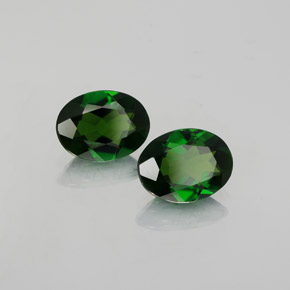 Pedras preciosas de diopsídio de cromo verde natural de  ct, corte oval, VVS-VS
