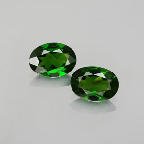 Pedras preciosas de diopsídio de cromo verde natural de  ct, corte oval, VVS-VS