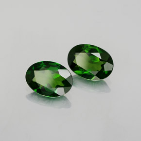 Pedras preciosas de diopsídio de cromo verde natural de  ct, corte oval, VVS-VS