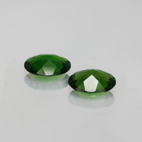 Pedras preciosas de diopsídio de cromo verde natural de  ct, corte oval, VVS-VS
