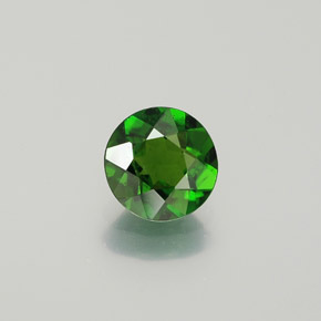 Diopsídio de cromo verde natural 0,75ct, corte redondo, VS-SI