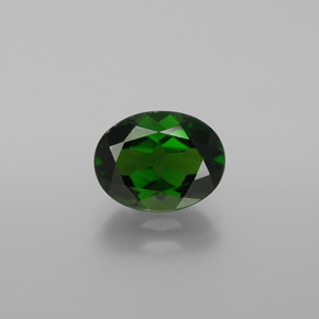 Diopsídio de cromo verde natural 2,03ct, corte oval, VVS