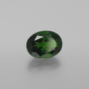 Diopsídio de cromo verde natural 2,03ct, corte oval, VVS