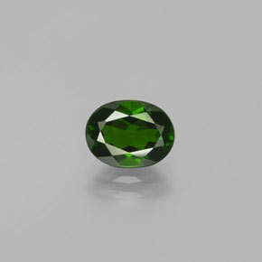 Diopsídio de cromo verde natural 1,54ct, corte oval, VVS