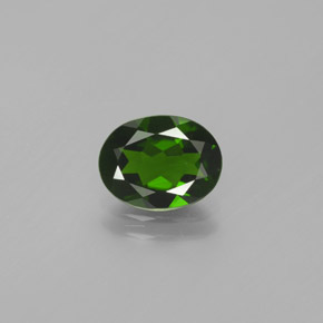Diopsídio de cromo verde natural 1,68ct, corte oval, VS