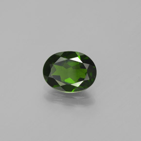 Diopsídio de cromo verde natural 1,68ct, corte oval, VS