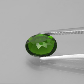 Diopsídio de cromo verde natural 1,68ct, corte oval, VS