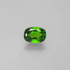 Diopsídio de cromo verde natural 0,94ct, almofada cortada, VVS
