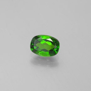 Diopsídio de cromo verde natural 0,94ct, almofada cortada, VVS