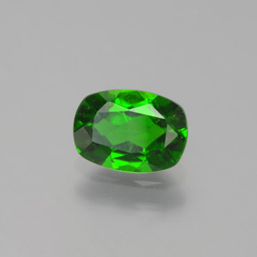 Diopsídio de cromo verde natural 0,87ct, almofada cortada, VVS-VS
