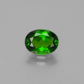 Diopsídio de Cromo Verde Natural 1.29ct, Corte Oval, VS